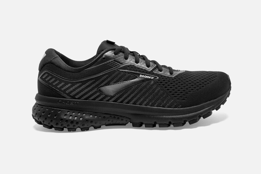 Brooks Men's Ghost 12 Road Running Shoes Black/Grey IOXY-63095